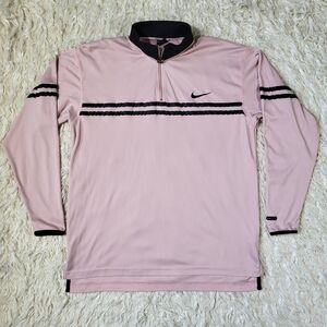 Nike Mens Light Pink Andre Agassi Tennis Shirt - Long Sleeves, Size Medium
